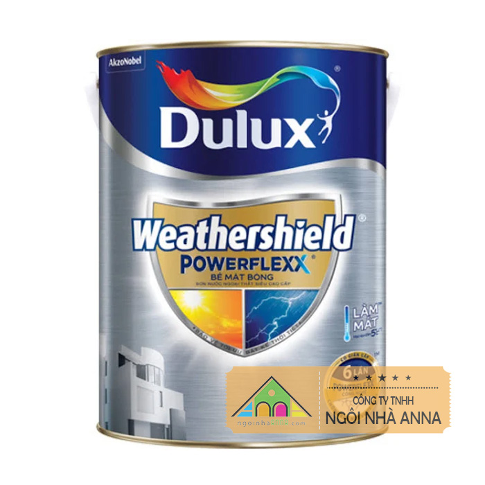 Dulux Weathershield Powerflexx - Bề mặt bóng 5 lít