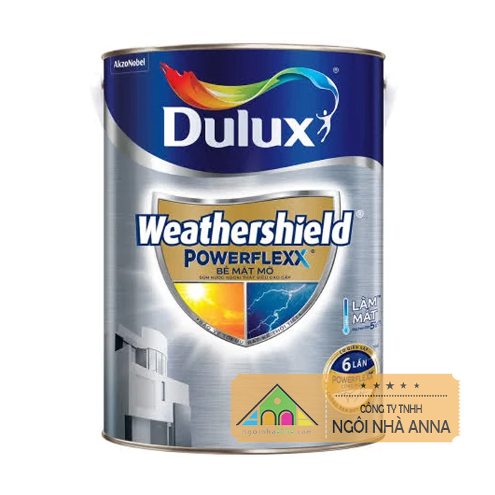 Dulux Weathershield Powerflexx - Bề mặt mờ 1 lít