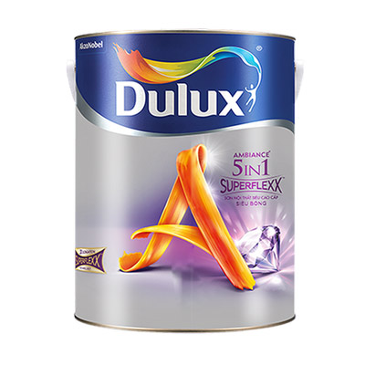 Sơn Nước Nội Thất Siêu Cao Cấp Dulux Ambiance 5in1 Superflexx  (màu pha) - Siêu Bóng 5 lit