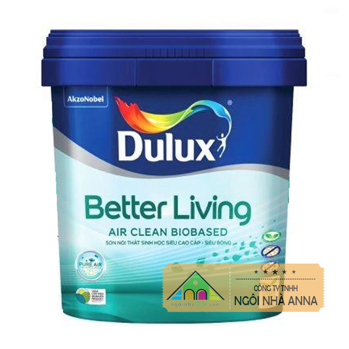 Sơn nội thất gốc sinh học Dulux Better Living Air Clean Siêu Bóng 5L